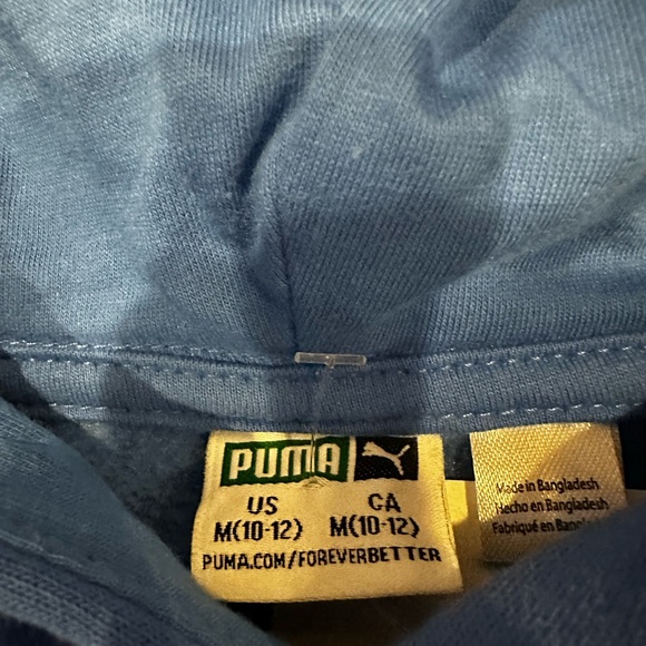 Puma Kids Blue Joggers with Logo - Picture 6 of 8